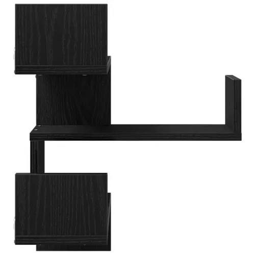 Fali Sarok Polc polcokkal Musta tammi 40 x 40 x 49.5 cm Faanyag