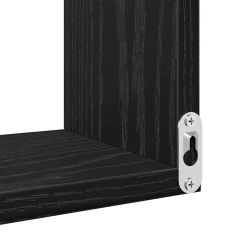 Fali Sarok Polc polcokkal Musta tammi 40 x 40 x 49.5 cm Faanyag