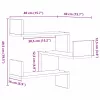 Fali Sarok Polc polcokkal Musta tammi 40 x 40 x 49.5 cm Faanyag