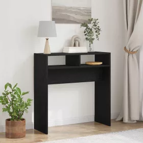 Konzolasztal Musta tammi 78 x 30 x 80 cm Faanyag