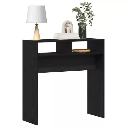 Konzolasztal Musta tammi 78 x 30 x 80 cm Faanyag