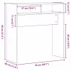 Konzolasztal Musta tammi 78 x 30 x 80 cm Faanyag