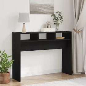 Konzolasztal Musta tammi 105 x 30 x 80 cm Faanyag
