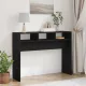 Konzolasztal Musta tammi 105 x 30 x 80 cm Faanyag