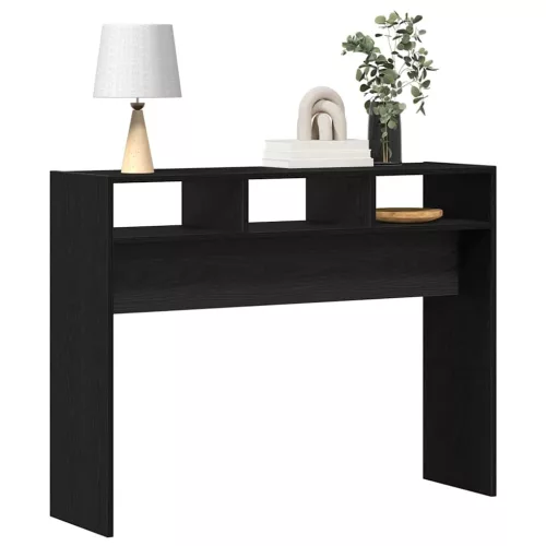 Konzolasztal Musta tammi 105 x 30 x 80 cm Faanyag