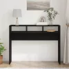 Konzolasztal Musta tammi 105 x 30 x 80 cm Faanyag