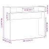 Konzolasztal Musta tammi 105 x 30 x 80 cm Faanyag