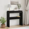 Konzolasztal Musta tammi 80 x 30 x 80 cm Faanyag
