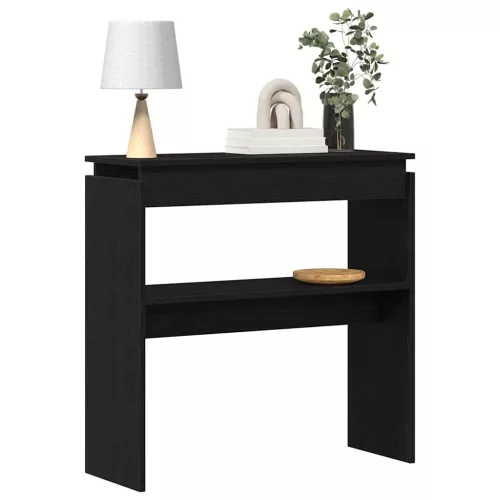 Konzolasztal Musta tammi 80 x 30 x 80 cm Faanyag
