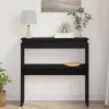 Konzolasztal Musta tammi 80 x 30 x 80 cm Faanyag