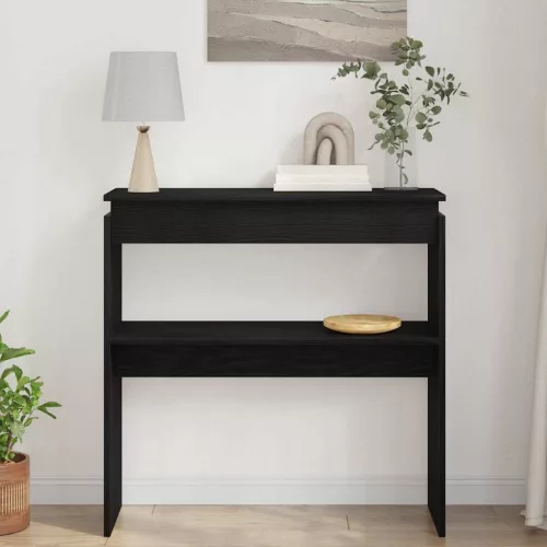 Konzolasztal Musta tammi 80 x 30 x 80 cm Faanyag
