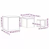 Fészekasztal 3 pcs Musta tammi 45 x 45 x 45 cm Faanyag