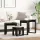 Fészekasztal 3 pcs Musta tammi 61 x 28 x 47 cm Faanyag