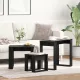 Fészekasztal 3 pcs Musta tammi 61 x 28 x 47 cm Faanyag