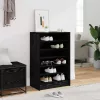 Cipősszekrény polcokkal Musta tammi 60 x 35 x 92 cm Faanyag