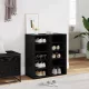 Cipősszekrény 2 pcs Musta tammi 32 x 35 x 70 cm Faanyag