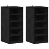 Cipősszekrény 2 pcs Musta tammi 32 x 35 x 70 cm Faanyag