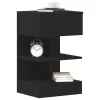 Éjjeliszekrény fiókkal Musta tammi 40 x 35 x 65 cm Faanyag