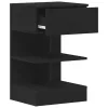 Éjjeliszekrény 2 pcs Musta tammi 40 x 35 x 65 cm Faanyag