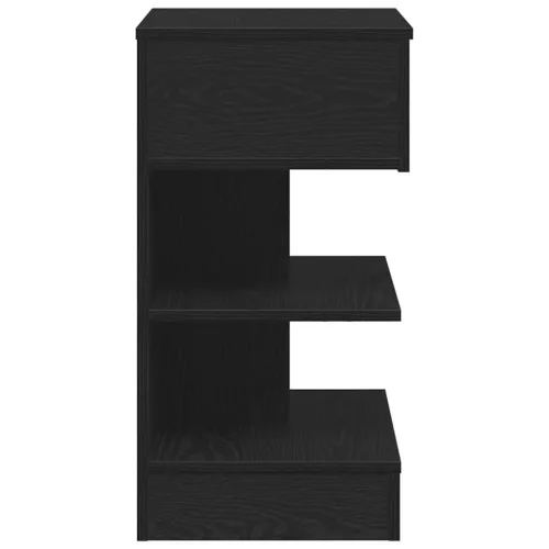 Éjjeliszekrény 2 pcs Musta tammi 40 x 35 x 65 cm Faanyag