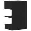 Éjjeliszekrény 2 pcs Musta tammi 40 x 35 x 65 cm Faanyag