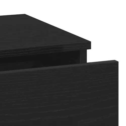 Éjjeliszekrény 2 pcs Musta tammi 40 x 35 x 65 cm Faanyag