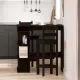Bárasztal polcokkal Musta tammi 100 x 48 x 101.5 cm Faanyag