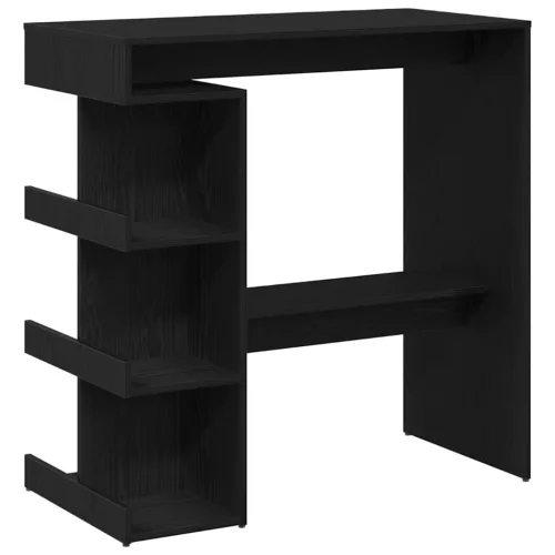 Bárasztal polcokkal Musta tammi 100 x 48 x 101.5 cm Faanyag