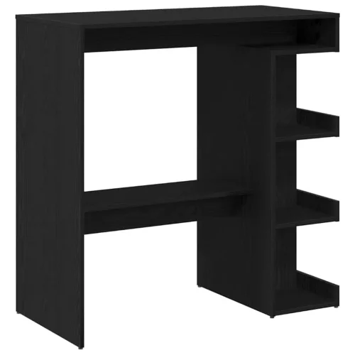 Bárasztal polcokkal Musta tammi 100 x 48 x 101.5 cm Faanyag