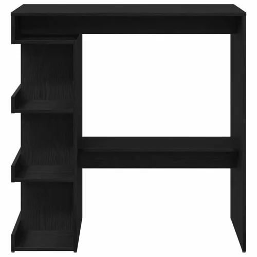 Bárasztal polcokkal Musta tammi 100 x 48 x 101.5 cm Faanyag