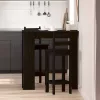 Bárasztal polcokkal Musta tammi 102 x 50 x 103.5 cm Faanyag