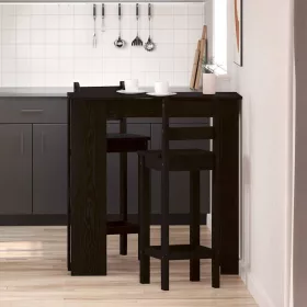 Bárasztal polcokkal Musta tammi 102 x 50 x 103.5 cm Faanyag