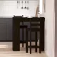Bárasztal polcokkal Musta tammi 102 x 50 x 103.5 cm Faanyag