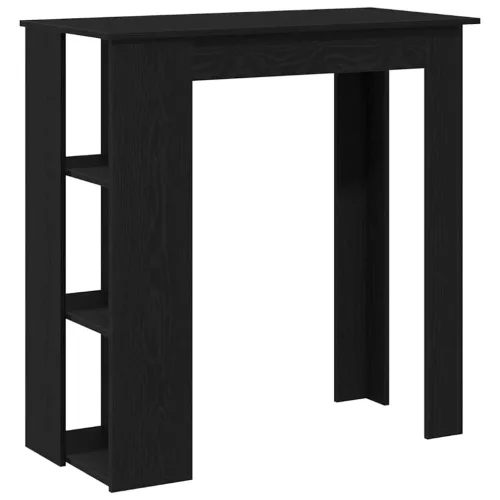 Bárasztal polcokkal Musta tammi 102 x 50 x 103.5 cm Faanyag