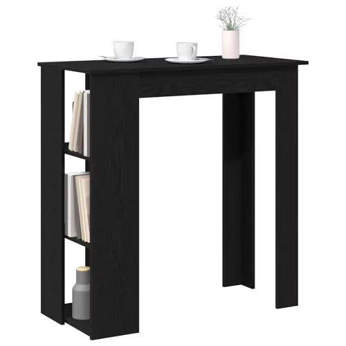 Bárasztal polcokkal Musta tammi 102 x 50 x 103.5 cm Faanyag