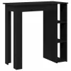 Bárasztal polcokkal Musta tammi 102 x 50 x 103.5 cm Faanyag