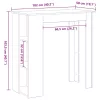 Bárasztal polcokkal Musta tammi 102 x 50 x 103.5 cm Faanyag