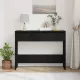 Konzolasztal fiókkal Musta tammi 100 x 35 x 76.5 cm Faanyag