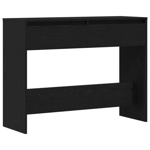 Konzolasztal fiókkal Musta tammi 100 x 35 x 76.5 cm Faanyag