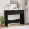 Konzolasztal fiókkal Musta tammi 100 x 35 x 76.5 cm Faanyag