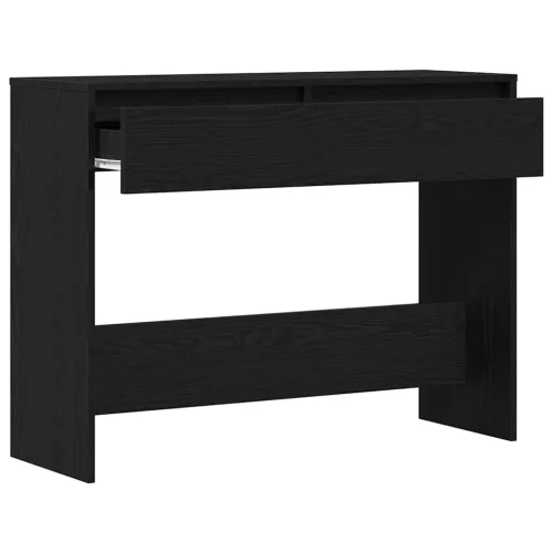 Konzolasztal fiókkal Musta tammi 100 x 35 x 76.5 cm Faanyag