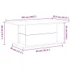 Dohányzóasztal Musta tammi 102 x 55.5 x 40 cm Faanyag