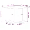 Dohányzóasztal Musta tammi 55.5 x 55.5 x 40 cm Faanyag