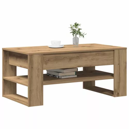 Dohányzóasztal kézműves tölgy 102 x 55 x 45 cm Faanyag