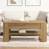 Dohányzóasztal kézműves tölgy 102 x 55 x 45 cm Faanyag