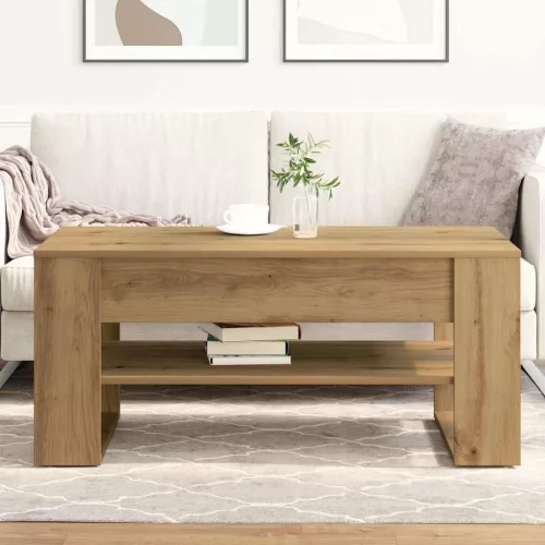 Dohányzóasztal kézműves tölgy 102 x 55 x 45 cm Faanyag