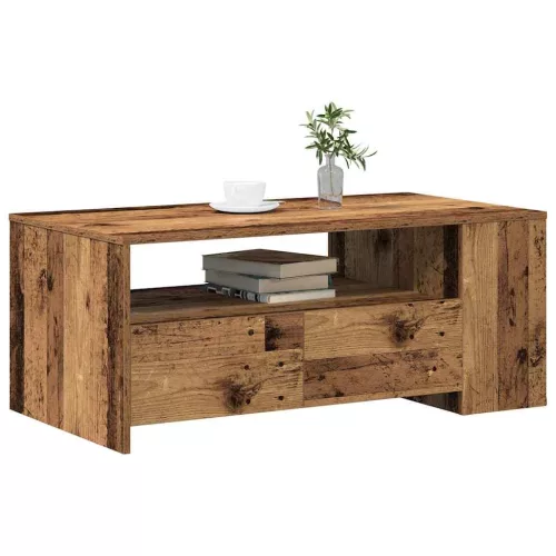 Dohányzóasztal with Drawer Régi fa 102 x 55 x 43.5 cm Faanyag