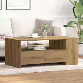   Dohányzóasztal kézműves tölgy 102 x 55 x 43.5 cm Faanyag