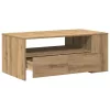 Dohányzóasztal kézműves tölgy 102 x 55 x 43.5 cm Faanyag