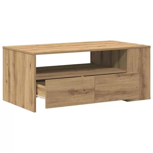 Dohányzóasztal kézműves tölgy 102 x 55 x 43.5 cm Faanyag